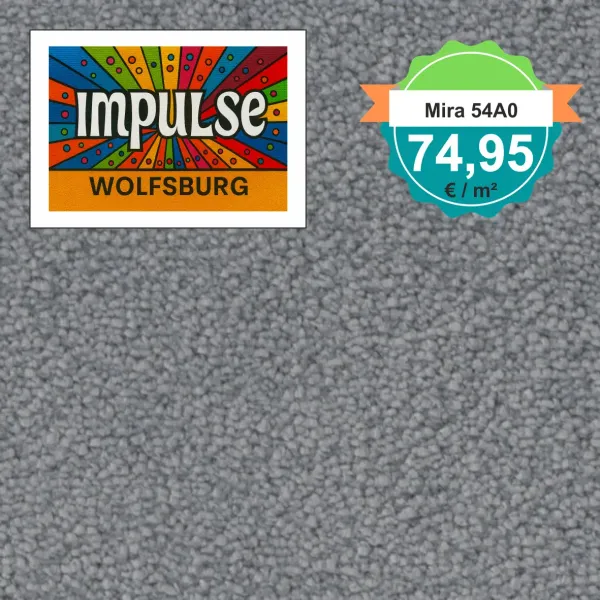 Draufsicht auf Vorwerk Mira 54A0 mit Preisetikett 74,95 €/m²